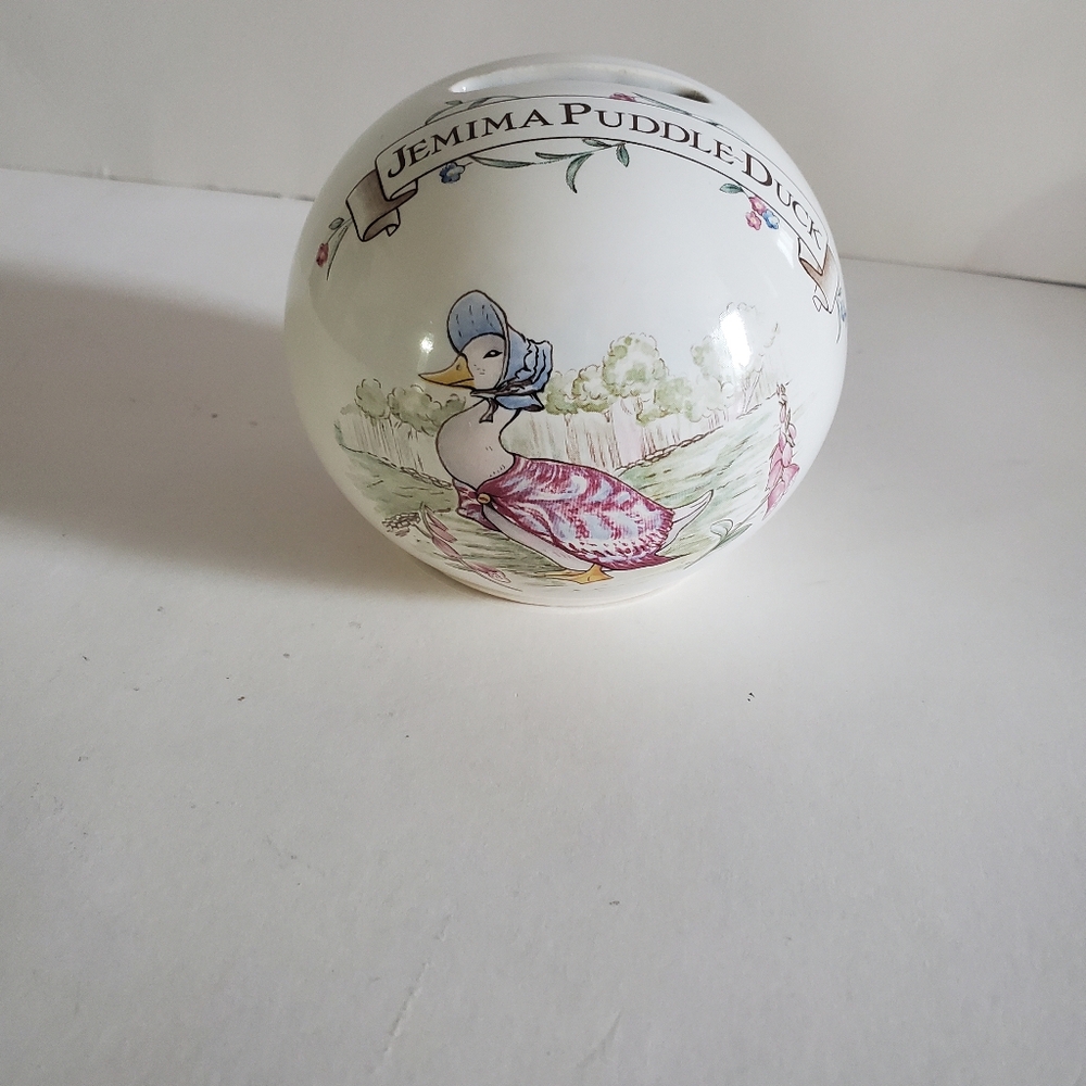 Vintage Royal Albert Beatrix Potter Jemima Puddle-Duck Money Bank England